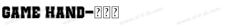Game Hand字体转换